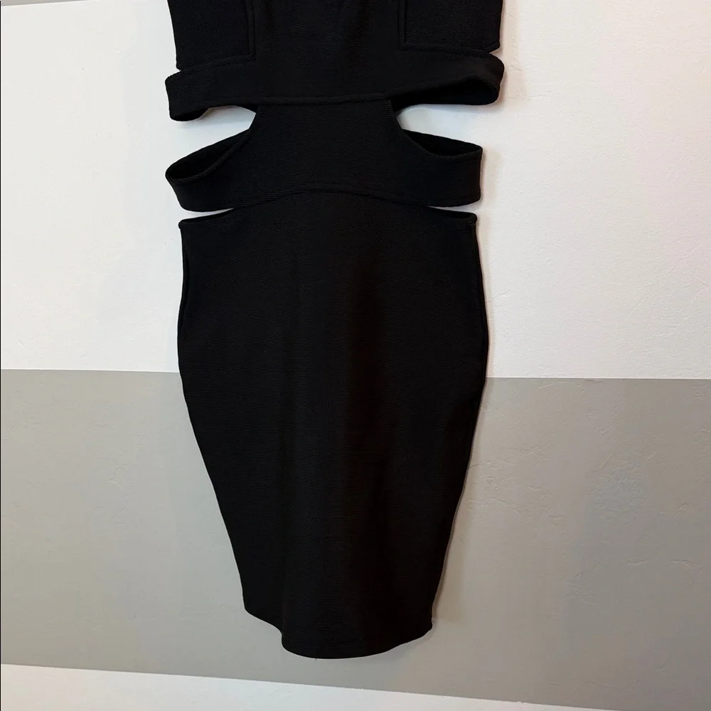TOBI Black Cutout Bodycon Dress - Women's Sleeveless V-Neck small - Picture 2 of 6
